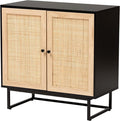 Baxton Studio Declan Storage & Organization, 2-Shelf, Espresso Brown/Black