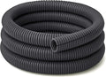 Electriduct Split Wire Loom Tubing Polyethylene Corrugated Flexible Conduit - 2" Nominal Size - 25 Feet - Gray