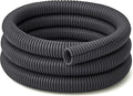 Electriduct Split Wire Loom Tubing Polyethylene Corrugated Flexible Conduit - 1" Nominal Size - 20 Feet - Gray