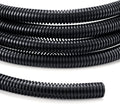 Wire Loom Tubing 1/4’’- 6.6 ft 3/8’’- 6.6 ft 1/2’’- 6.6ft, Black | Split Loom Cord Protectors, Flexible Wire Conduit Automotive