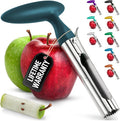 Zulay Kitchen Ultra Sharp Apple Corer Tool - Stainless Steel, Sharp & Serrated Blade Cores in Seconds - Easy to Use & Clean, Durable Apple Core Remover for Apples & Small Fruits - Dark Teal