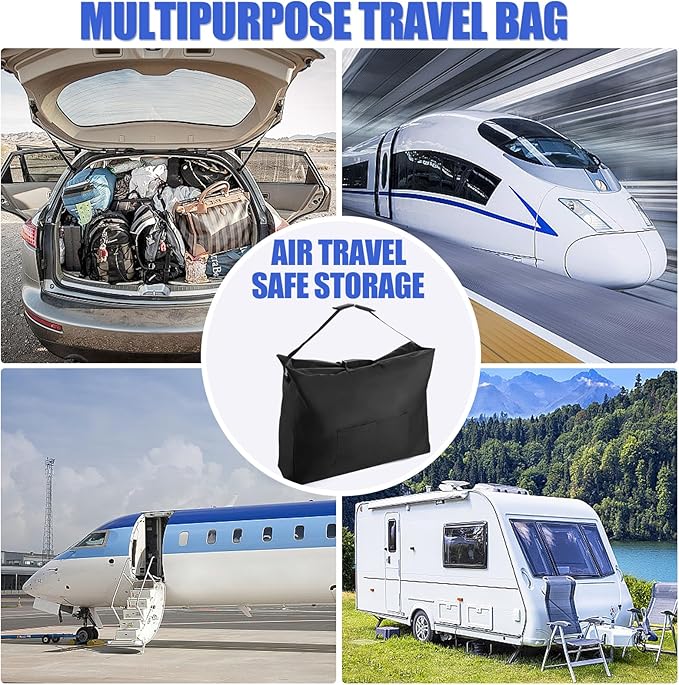 Upgraded Rollator Travel Bag, 840D Extra-Large Wheelchair Travel Bag, Carry Bags with Padded Straps for Folding Rollator Walkers, Transport Chairs, Car and Airplane TSA Traveling (37”L X 29”H X 14”W)