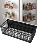 Buyyyit Magnetic Basket Magnetic Fridge Organizer Magnetic Pencil Holder Whiteboard Accessories Home Kitchen Organization (Black-High)