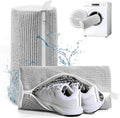 Aship Shoe Washing Machine Bag, Laundry Shoe Bag for Washer and Dryer - 2PC Reusable Shoe Cleaning Bag for Sneakers,Tennis Shoes, 360° Deep Cleaning With Self-locking Zipper for All Shoes Sizes - Gray