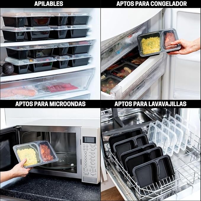 Igluu Meal Prep Containers Reusable (10 Pack) 1 Compartment – 28oz | Food Containers with Lids – Stackable, Microwave, Freezer & Dishwasher Safe – BPA-Free
