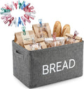 Newtay 17 Pcs Bread Basket Sets, Bread Storage Bin for Pantry Shelves with 16 Pcs 2 Inch Chip Clips, Kitchen Basket Organizer for Home, Chips, Popcorn, Candy, Pretzels