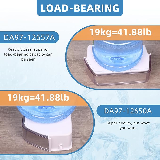 DA97-12650A(RIGHT) & DA97-12657A(LEFT) Refrigerator Door Shelf Replacement 2 PCS Set Fit for Sam-sung RF260, RF261, RF26H Fridge Freezer Door Basket Bin by Fetechmate - 1 Year Warranty