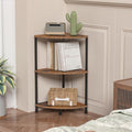 Corner Plant Stand Shelf, 3 Tier Small Shelf Plant Stand for Indoor Plants, Rustic Brown Corner Bookshelf Wall Decor Living Room, 23.2" Display Shelf for Bedroom, Bathroom, Small Space