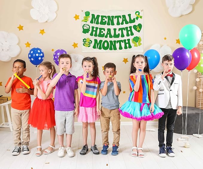Classroom Wall Banner Decor-Teacher Gift-Inspirational Back to School Wall Art Flag Decor-Mental Health Month-Hanging Canvas Banner for Classroom Reading Corner Homeschool Teacher Office