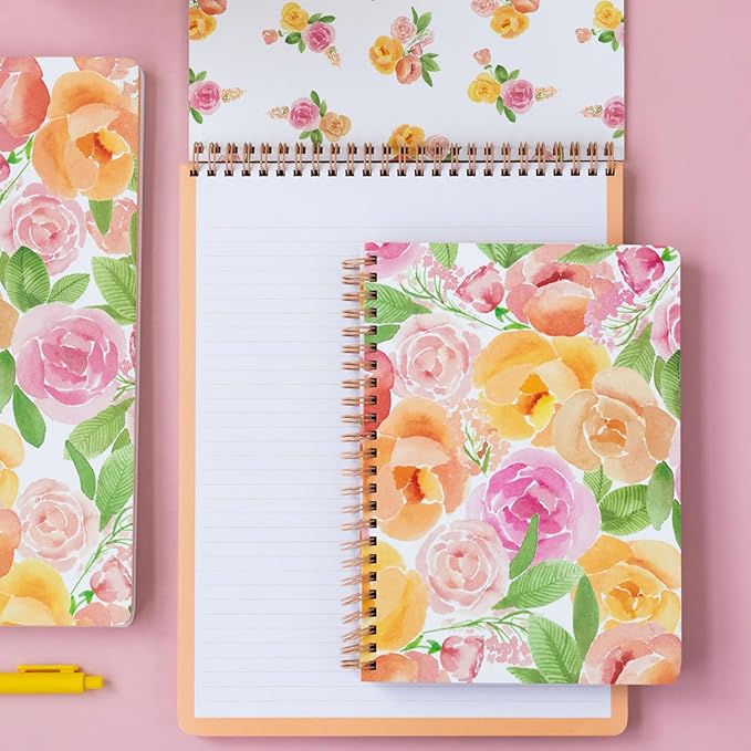 Steel Mill & Co Large Top Spiral Notebook College Ruled, 11" x 8.5" with Durable Hardcover and 160 Lined Pages, Full Posey