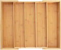 Totally Bamboo Expandable 5-Compartment Drawer Organizer, Expands from 13 to 22" Wide