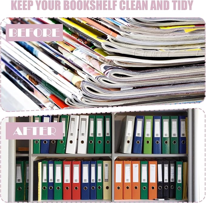 60 Pcs 3 Hole Punched Magazine Holders for Binders 11.6 In Plastic Magazine Organizer 3 Ring Binder Insert Strips Clear Magazine Collector for File Book Craft Paper