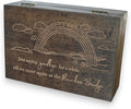 Engraved Pet Memory Box – Wooden Keepsake Box for Dog or Cat Remembrance – Pet Loss Gift – Medium Size – Dark Walnut Finish – 8.5 x 6 x 3 in