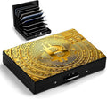 Bitcoin Metal Wallet Credit Card Protector Case Equipped RFID Blocking | with Pop-Up Button Slim Business Cards Holder Aluminum Cards Case Exclusive Bitcoin Gifts for Women Men