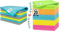 FIXSMITH Microfiber Cleaning Cloth - Pack of 8, Size: 12 x 16 in&FIXSMITH Microfiber Cleaning Cloth, 20 Pack Cleaning Rags, Cleaning Towels for Housekeeping