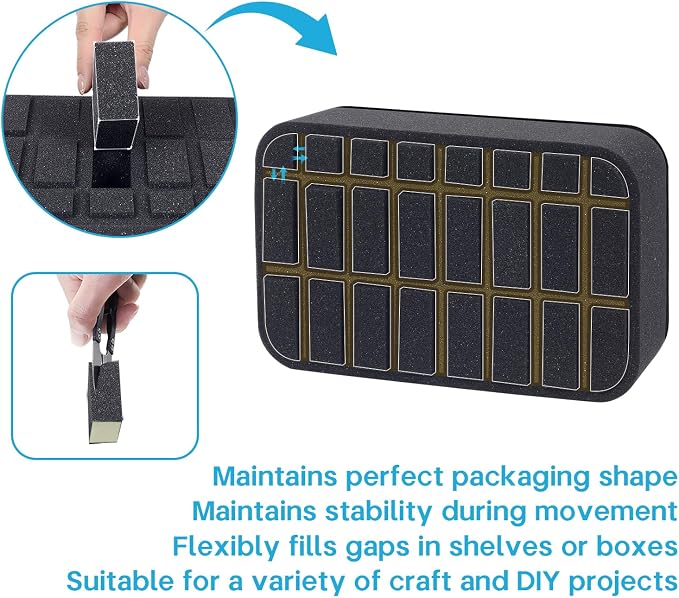 Nail Polish Organizer Holder Foam Pad DIY with 24 Slots for Storage Nail Polish or Essential Oil Tray for Drawers Black