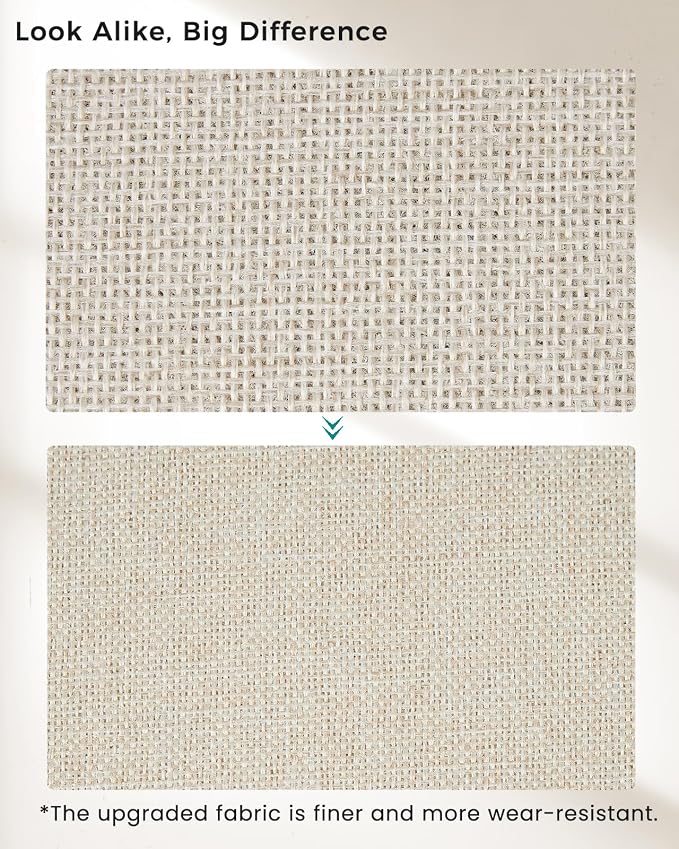 Cube Storage Bins | 11.8"x11.8"x11.8", Beige, 6 Pack | Multi-Size | 2X Thick Support Board | Vegan Leather Handles | 7.7 oz/yd² Fabric | 12"x12" Drawer Insert Basket