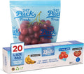 Freshpack 247 Produce Storage Bags Size L 12 x 14 Inches 1.5 Gallon 20 Pack Reusable Food Storage Bags With Zipper For Fruits Vegetables Meal Prep Lunch Pantry Use