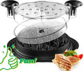 Chicken Shredder with Removable Plate - Manual Meat Shredder Tool with Transparent Lid & Cleaning Brush, Dishwasher Safe Kitchen Gadget for Shredding Chicken, Pork, Beef, Pulled Pork(Black)