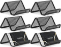 MaxGear Mesh Business Card Holder 6 Pack | Black Metal Mesh Business Card Stand for Desk, Holds up 50 Cards, Durable Mesh Display Organizer for Office Desk, Reception