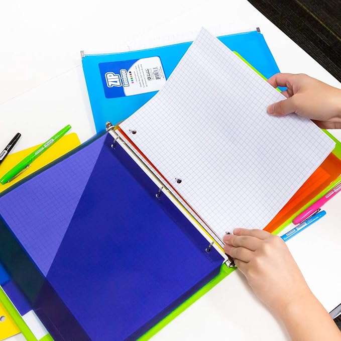 BAZIC Products Filler Paper Loose Leaf Papers 100 Sheet, 4-1" Quad Ruled, 3 Hole Punched for Ring Binders, Graph Drafting for Office School Student, 6-Pack