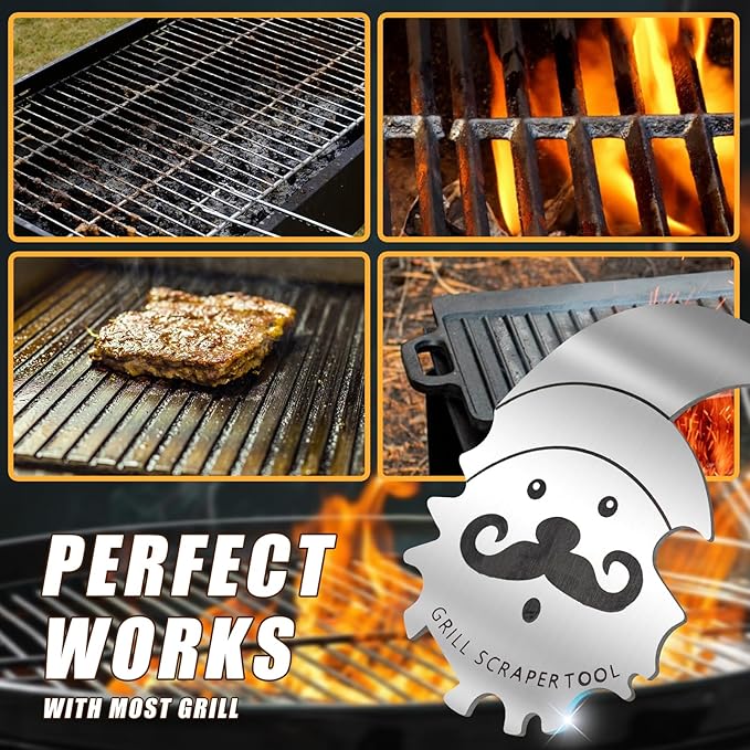 Christmas Stocking Stuffers for Husband Men Grill Brush and Scraper Bristle Free,BBQ Accessories Grill Brush for Outdoor Grill,Kitchen Gadgets Cleaner Small Gift Ideas