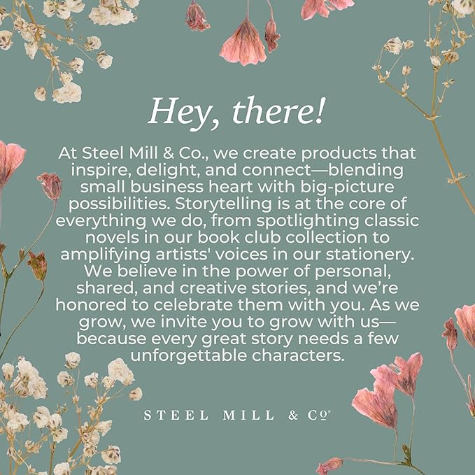 Steel Mill & Co Cute Large Spiral Notebook College Ruled, 11" x 9.5" with Durable Hardcover and 160 Lined Pages (Sunflower)