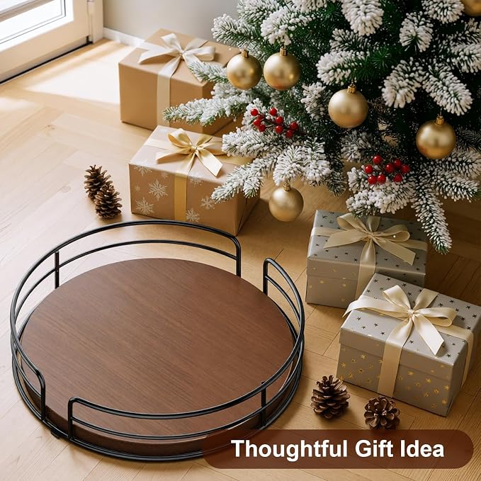 Optish 2 Pack 9" 10" Lazy Susan Turntable Organizer for Cabinet, Wooden Lazy Susan for Kitchen, Countertop, Pantry, Spice Organizer, Bathroom, Vanity, Table Decor
