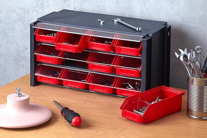 Tayg - Plastic Stacking Shelf with 12 Drawers