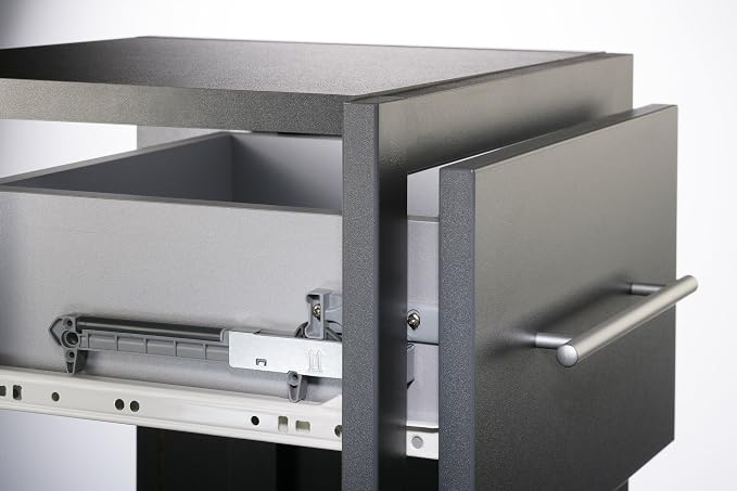 2-Pack Rok Hardware Soft Close for Wood Drawers/Soft Close Drawer Adapter/Add-On/Retrofit (Gray), SCD104G
