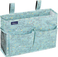 Surblue Bedside Caddy Hanging Bed Organizer Storage Bag Pocket for Bunk and Hospital Beds, College Dorm Rooms Baby Bed Rails,Camp Chiars，Wheelchair Side Bag，4 Pockets and 2 Hooks (Cartoon)
