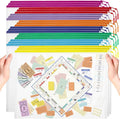24pcs Mesh Zipper Pouch, Puzzle Storage Bags, A3 17x12 Inches Large Reusable Zipper Pouches for for Classroom Office Supplies Organizing, Extra Large Zipper Bags, Board Game Storage