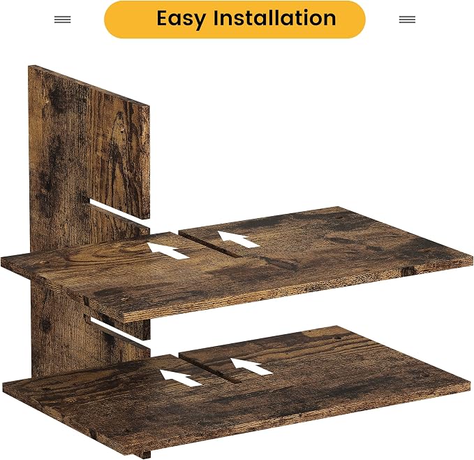 GAOMON Entryway Shoe Bench for Storage with Foam Pad Seating Cushion,Shoe Rack with Adjustable Shelf for Entryway,Living Room,Hallway,Bedroom Mudroom, Closet and Garage (Rustic Brown, 41 Inches)