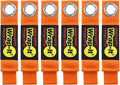 Heavy-Duty Wrap-It Storage Straps - 7-inch (6-Pack) Blaze Orange - Garage Organizer and Appliance Cord Holder for Home Storage Essentials