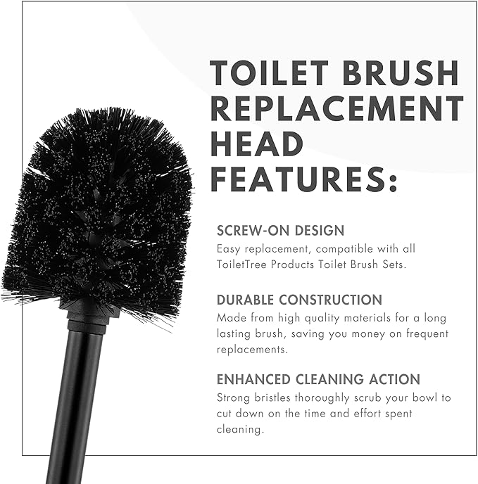 Toilet Brush Replacement Heads for ToiletTree Product Brushes (3)