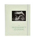 Pearhead My Pregnancy Journal, Guided Pregnancy Memory Book with Sonogram Photo Insert, Trimester Milestone Tracker & Keepsake for Expecting Moms, Baby Shower Gift, Sage Green Leaf
