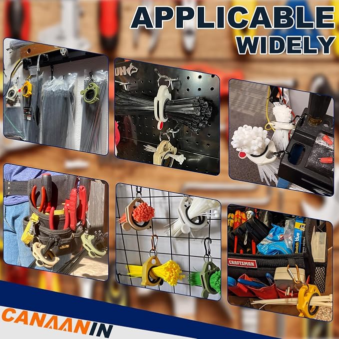 Zip Tie Holder Cable Tie Holder Heavy-Duty Colored Upgraded for Tool Belt Electrician Tool Tradie Bits Organized Strong Efficient Storage Reusable Portable(Colored, 4 Piece)