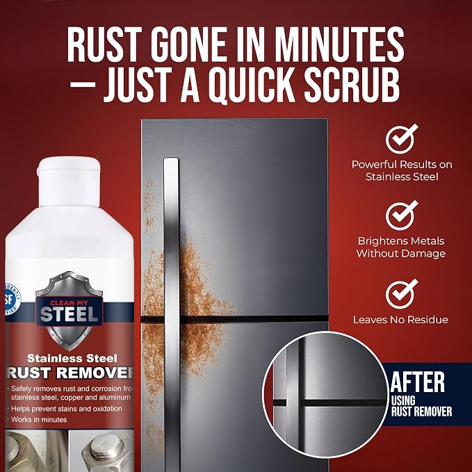 CLEAN MY STEEL Stainless Steel Rust Stain Remover Cream (17 Fl oz)