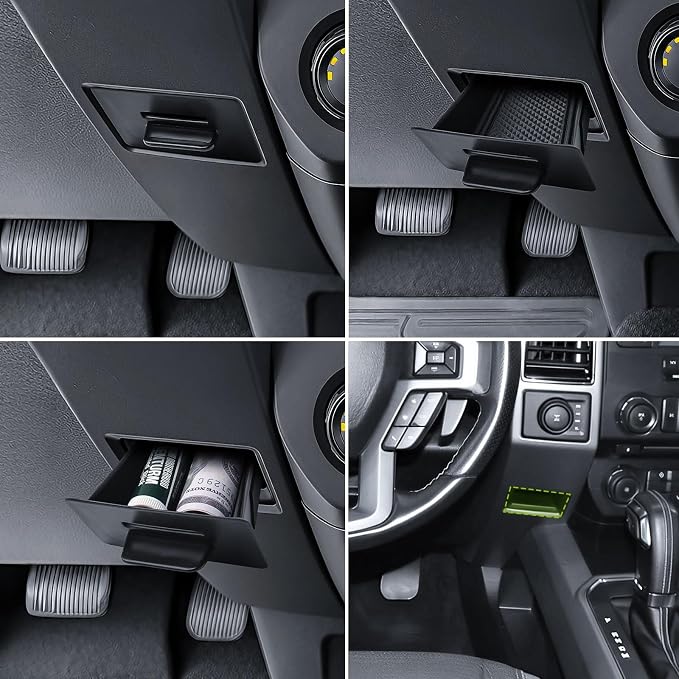 EDBETOS Center Console Drawer Organizer for 2015-2020 Ford F150 Accessories | Hidden Storage Tray, Cubby Drawer Insert Box, Interior Armrest Organizer, Extra Compartment