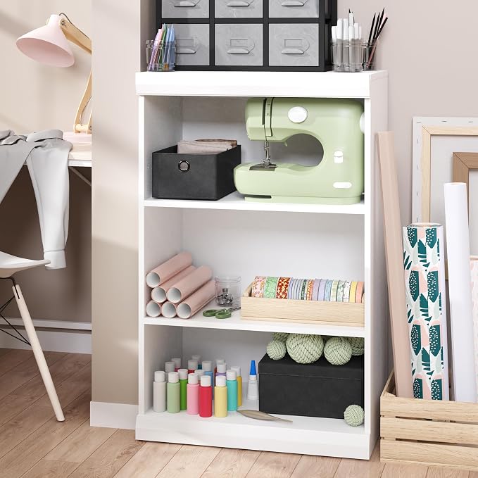 ClosetMaid Mosaics Shelf Unit, 3-Shelf Organizer, 40.29" H x 25.51" W x 16.05" D, White