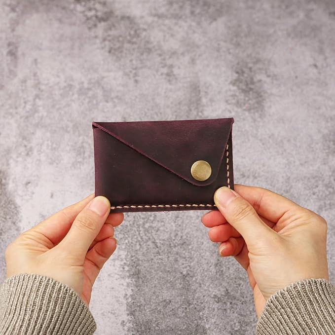 Leather credit card holder, credit card case,business card holder for men,mens slim wallet,Front Pocket Wallet