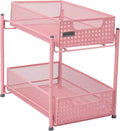 Mind Reader Accessory Organizer, Supply Storage, Desktop, Crafts, Office, Metal Mesh, Pink