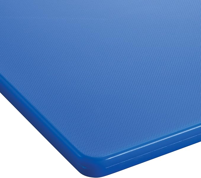 Winco Heavy-Duty Plastic Cutting Board, 12" x 18" x 1/2", Blue (Set of 6)