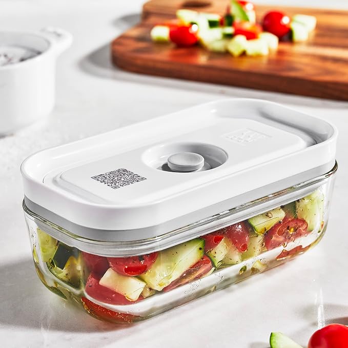 ZWILLING Fresh & Save 4-pc Small Glass Vacuum Sealer Food Storage Containers with Airtight Lids