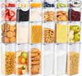 48 PCS Airtight Food Storage Containers with Locks (4 Sizes) - BPA-Free Plastic Kitchen & Pantry Organizers, Stackable Leakproof Containers for Flour, Sugar, Cereal,Snack,Pet,Meal Prep