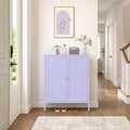 Lockable Metal Storage Cabinet with Adjustable Shelves, Multifunctional Versatile Storage Lockers, Durable Accent Sideboard for Entrance lingving Room Bathroom Purple 36" H X 31.5" W X 13.8" D