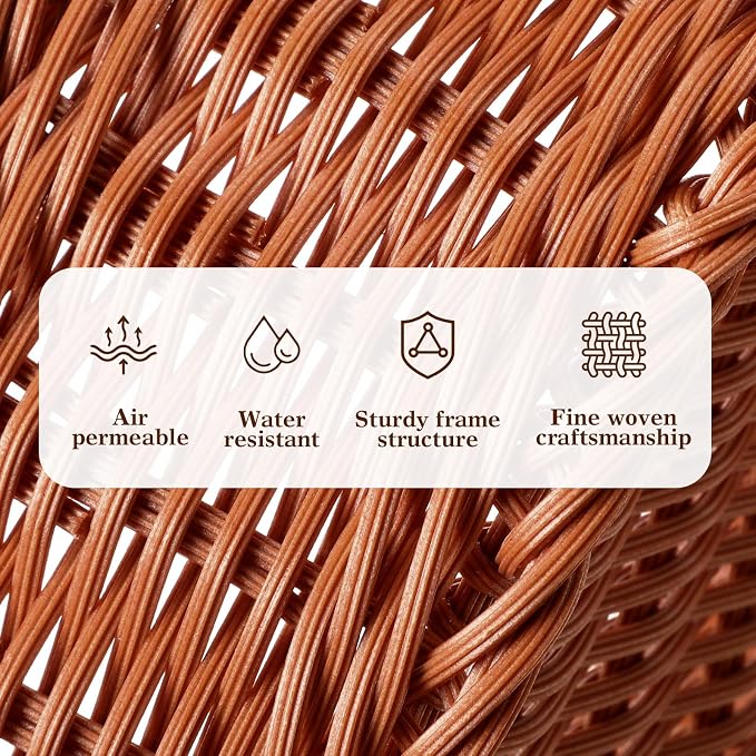 Newtay 3 Pcs Corner Triangle Storage Baskets, Wicker Baskets for Small Cosmetics, Sundries, Snacks, Stackable Hand Woven Corner Cabinet Organizer for Home, Bedroom, Closet, Pantry