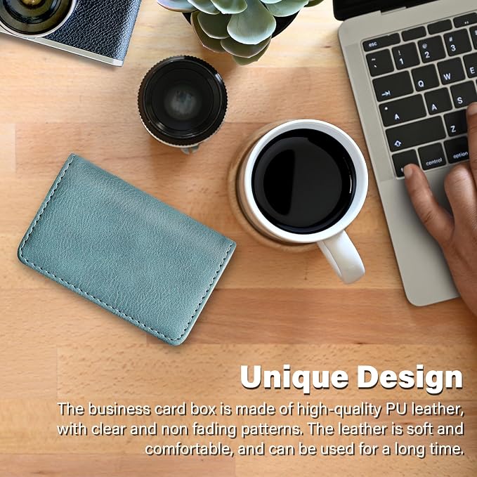 RFID Blocking Wallet - Minimalist Leather Business Credit Card Holder (Qyan)
