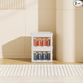 20 QT / 5 Gal Space Saver Foldable Cabinet Slim Profile, Double Transparent View Doors, Instant Pull-Up Frame for Apartments/Dorms