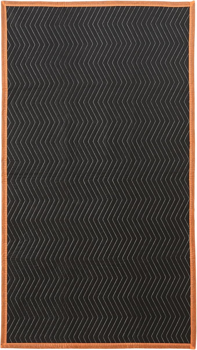 Amazon Basics Reinforced Tear-Resistant Moving Blankets, 72" x 40", Black, 6-Pack